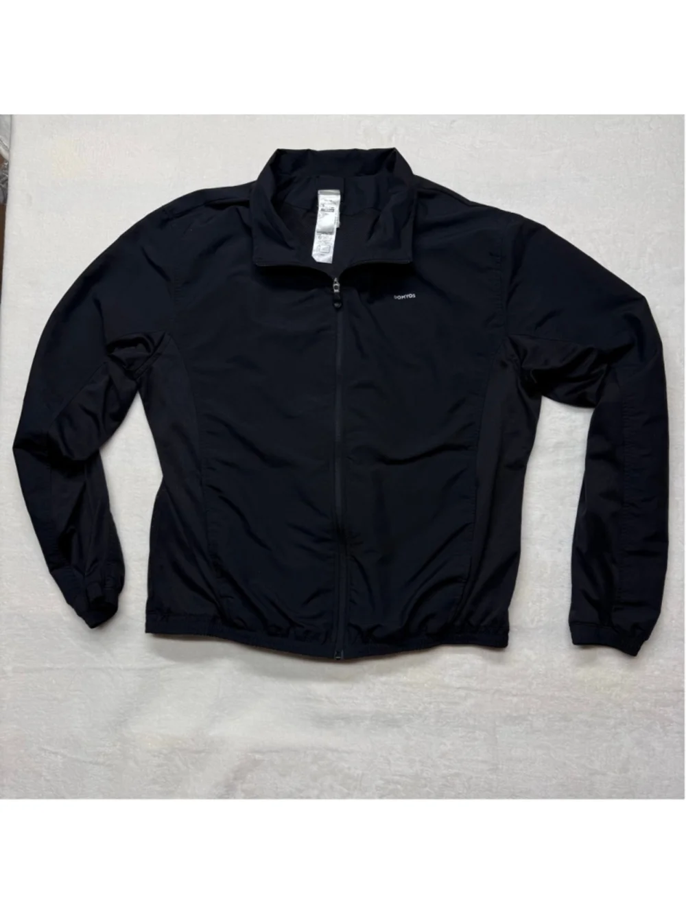 Men's Decathlon Domyos Black Windbreaker Jacket Mesh Lining XL